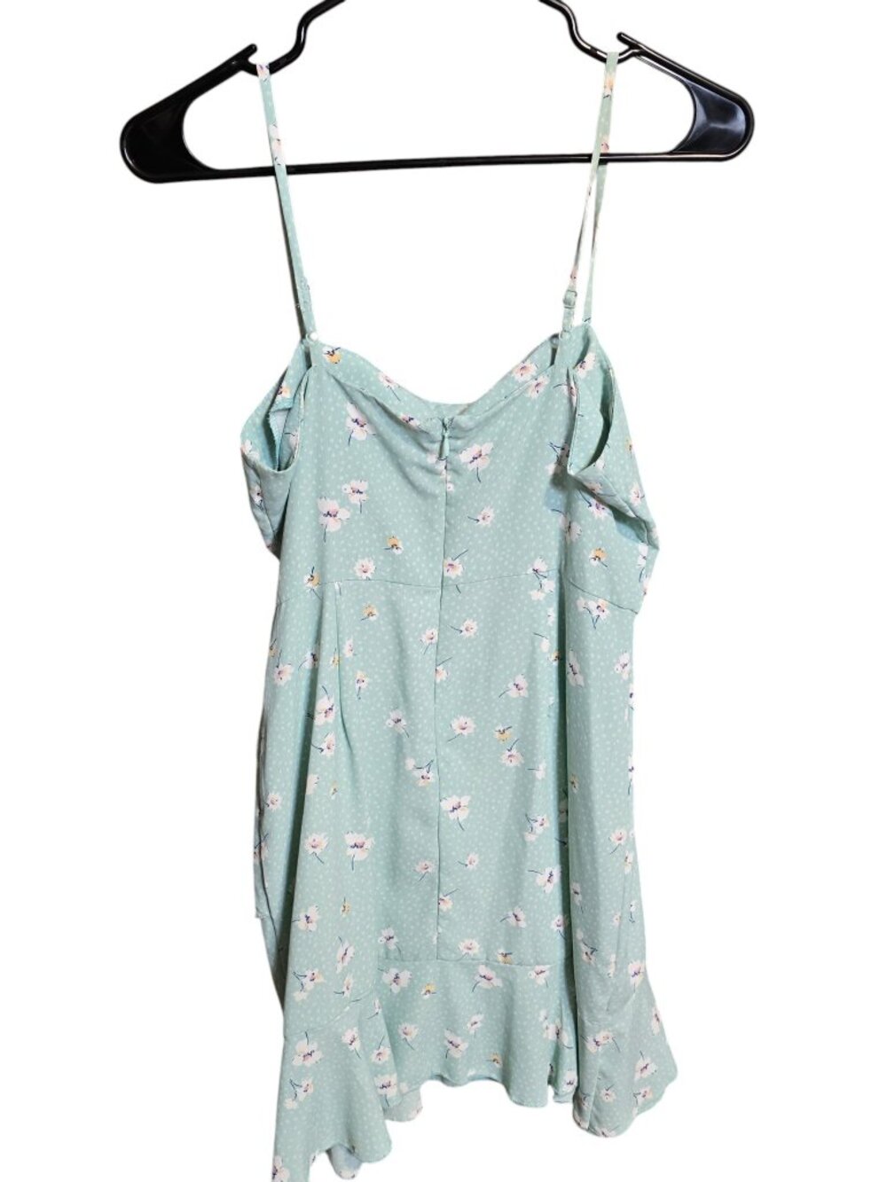 Altar’d State Light Mint Green Ruffle Floral Mini Dress M - Picture 4 of 14